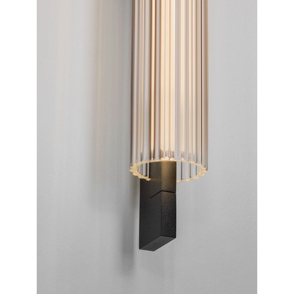 Aplică de perete negru-mat LED cu intensitate reglabilă din aluminiu Glovia – Nova Luce-image-2