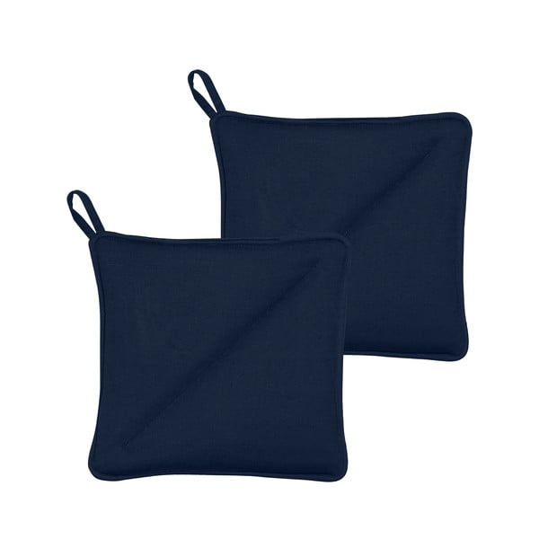 Set 2 suporturi din bumbac pentru oale fierbinți Södahl, albastru-image-2