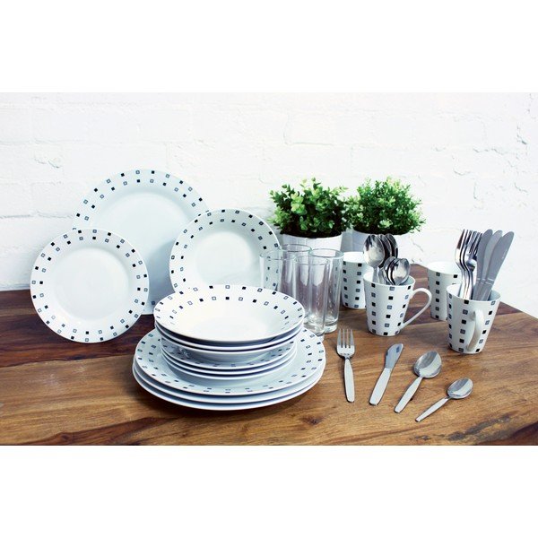 Set veselă din porțelan și tacâmuri Sabichi Revive, 36 buc.-image-1