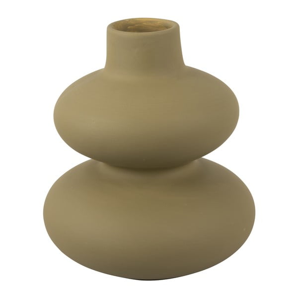 Vază din ceramică Karlsson Circles, înălțime 19,4 cm, verde