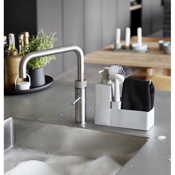 Suport pentru accesorii de spălat gri deschis din plastic/din silicon Singles – Zone-image-1