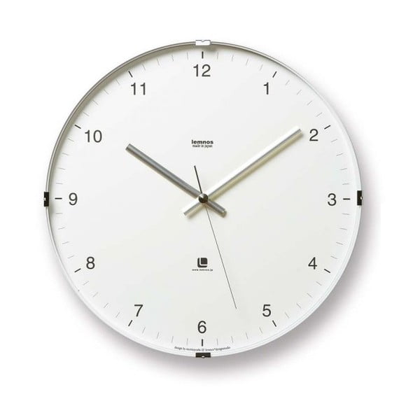 Ceas de perete Lemnos Clock North, ⌀ 32 cm, alb