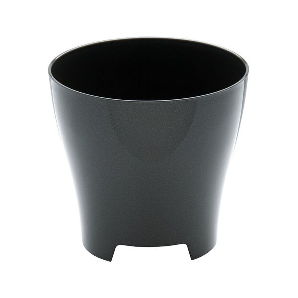 Ghiveci Plastia Luna Honey, ø 16 cm, gri antracit