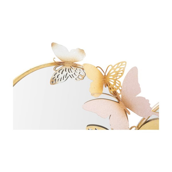 Oglindă de perete Mauro Ferretti Farfalle, 81 x 52,5 cm, auriu - roz-image-4