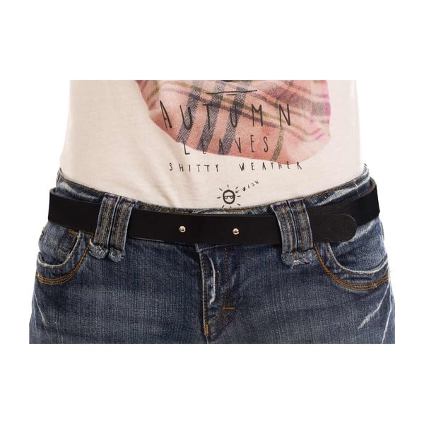 Curea din piele pentru dame Woox Bini Ater, M, negru-image-4