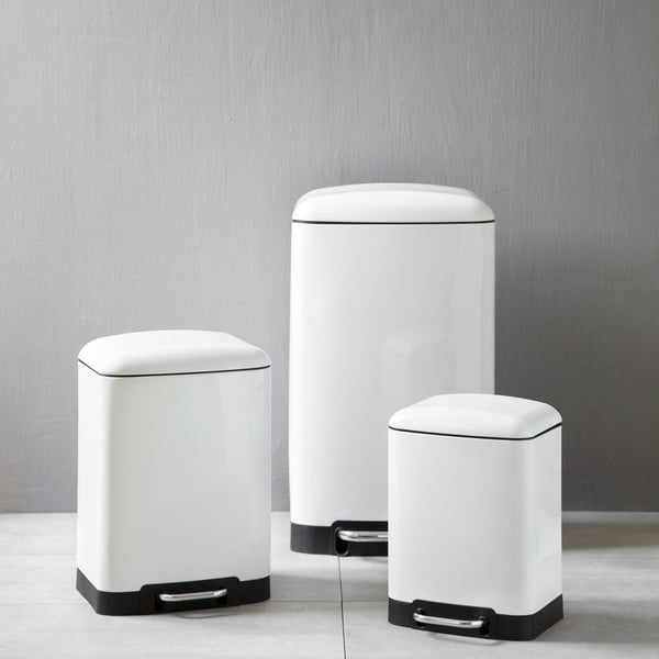 Coș alb Steel Function Square Dustbin, 30 l-image-3