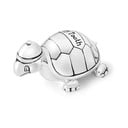 Cutiuță pentru dinți de lapte argintie din metal ø 8x3 cm Turtle – Zilverstad