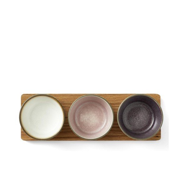 Set 3 boluri de servire din ceramică Bitz Mensa, negru-image-2