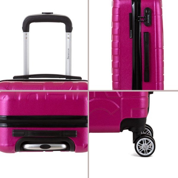 Set 3 trolere cu roți Berenice Typo, roz-image-1