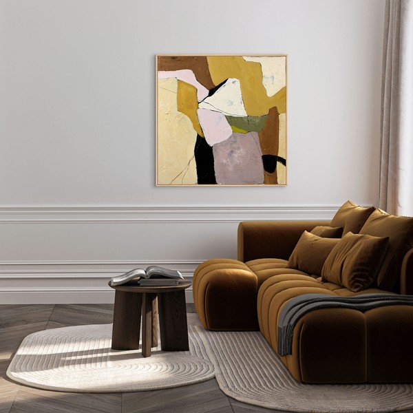 Tablou pictat manual cu ramă/pe pânză 101x101 cm Featured – Malerifabrikken-image-1