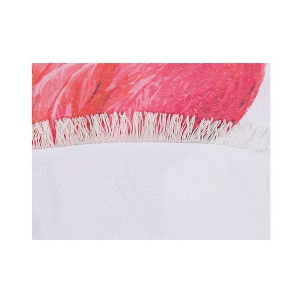 Prosop plajă din bumbac Flamingos, ⌀ 150 cm-image-1