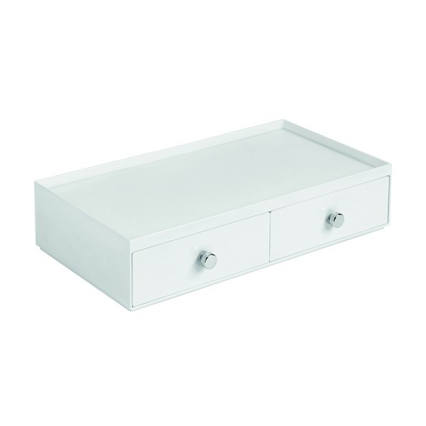 Organizator cu 2 sertare iDesign Drawer, alb-image-1