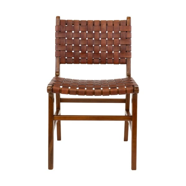 Scaune de dining maro 2 buc. lemn masiv de tec Perugia – House Nordic-image-2