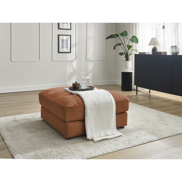 Taburet portocaliu cu tapițerie din catifea Sierra – Bobochic Paris-image-4