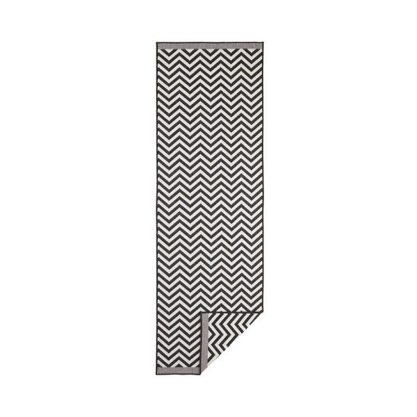 Covor cu 2 fețe Bougari Twin Supreme Mismo, 80 x 350 cm, negru-crem-image-3