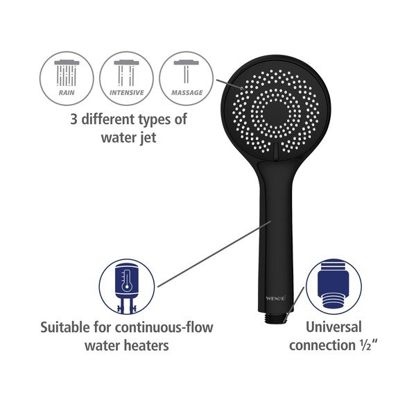 Cap de duș ø 9,5 cm Water Saving – Wenko-image-4