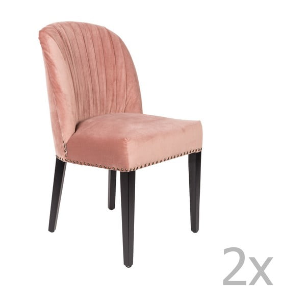 Set 2 scaune Dutchbone Cassidy, roz