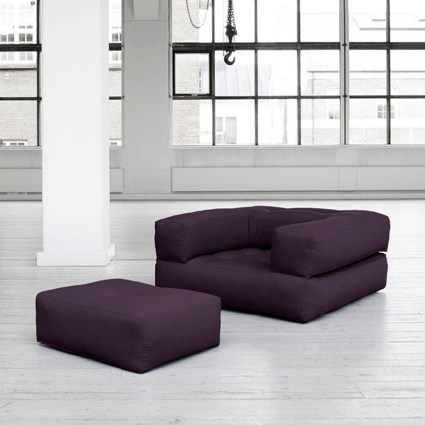 Fotoliu extensibil Karup Cube Purple-image-1