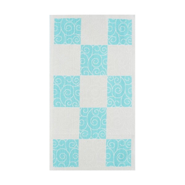 Covor rezistent Vitaus Patchwork, 80 x 150 cm, albastru-image-1