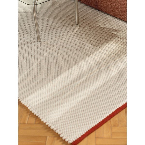 Covor roșu/bej țesut manual din lână 140x200 cm Lenu – noo.ma-image-3