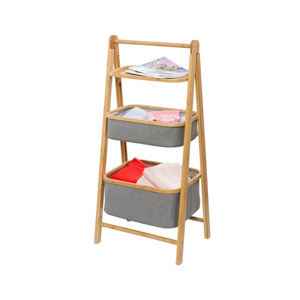 Stand cu 2 coşuleţe Wenko Bamboo-image-1