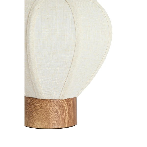 Veioză crem din metal cu abajur textil (înălțime 23,5 cm) Kyzo – Light & Living-image-2