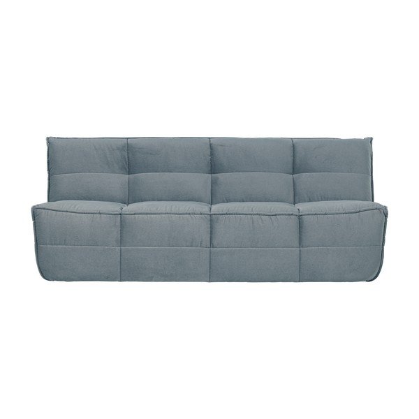 Canapea albastră cu tapițerie din catifea 204 cm Cluster – vtwonen