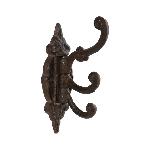 Cârlig maro închis de montat pe perete din metal – Esschert Design-image-1