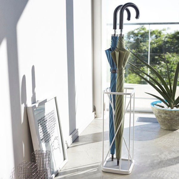 Suport pentru umbrele YAMAZAKI 9 Square, alb-image-2