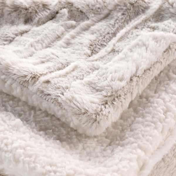 Pătură bej din micropluș/cocolino 180x220 cm Lynx – douceur d'intérieur-image-2