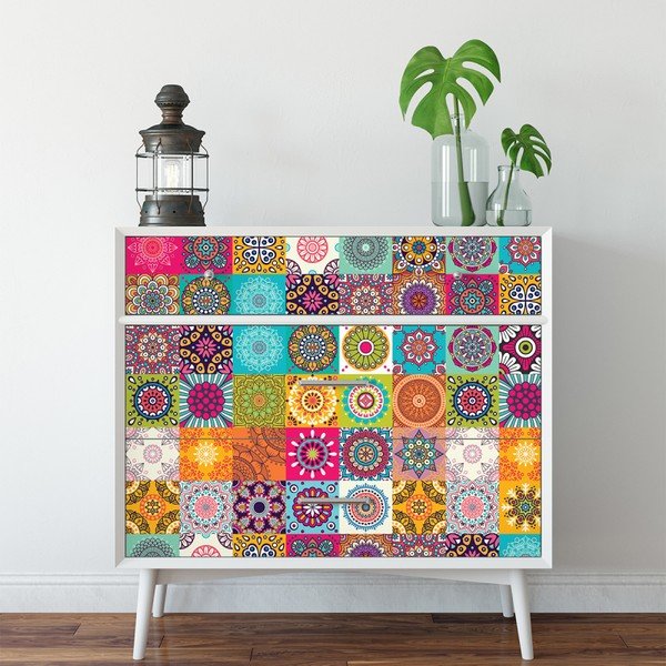 Set 30 autocolante de mobilier Ambiance Tiles Lopez, 20 x 20 cm-image-1