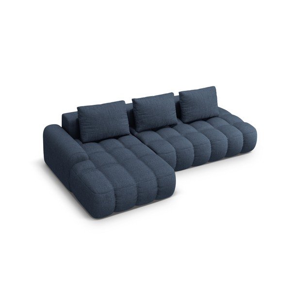 Colțar albastru închis extensibil/cu spațiu de depozitare (cu colț pe partea stângă/cu șezlong) Linz – Cosmopolitan Design-image-3