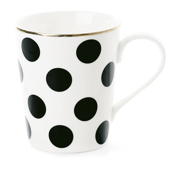 Cană din ceramică Miss Étoile CoffeeBig Black Dots, Ø 8 cm