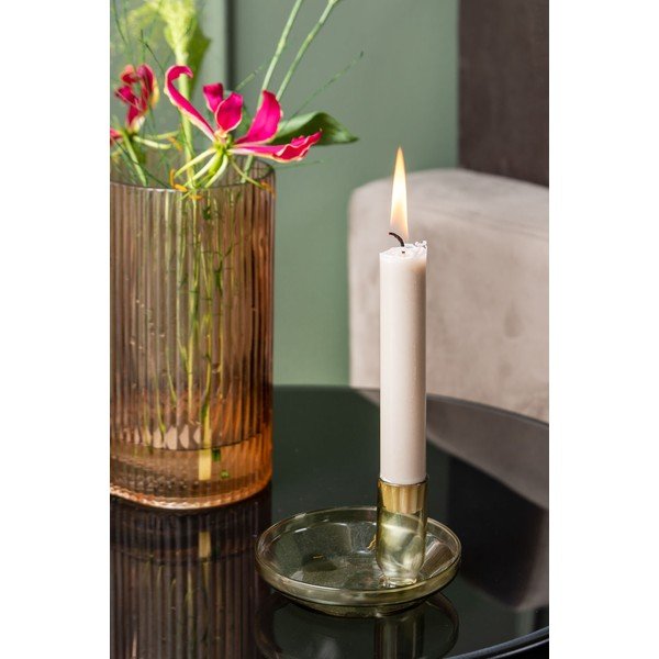 Suport de lumânări din sticlă PT LIVING Tub, verde-image-1