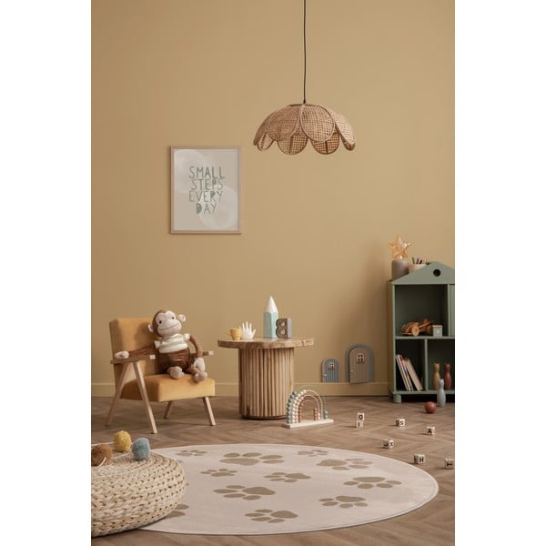 Covor pentru copii bej ø133 cm Paws Light Beige – FD-image-1