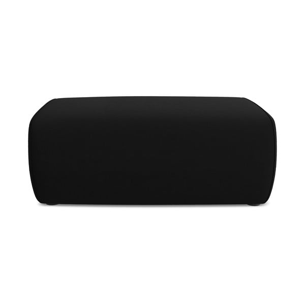 Taburet negru cu tapițerie din catifea Kapua – Makamii