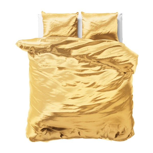 Lenjerie de pat din micropercal Sleeptime, 240 x 220 cm, galben