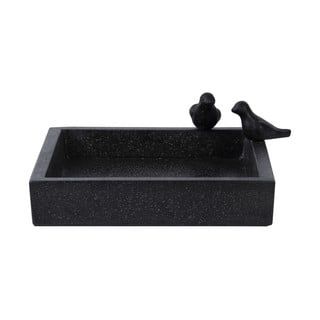 Hrănitor din ceramică pentru păsări Esschert Design Ave, negru