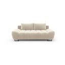Canapea extensibilă cu 3 locuri și tapițerie de catifea Windsor & Co Sofas Cirrus, bej