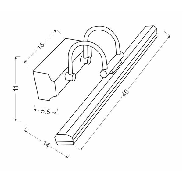 Aplică de perete gri LED Gizel – Candellux Lighting-image-3