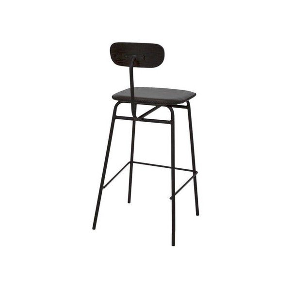 Scaun de bar Canett Alexia, negru-image-1