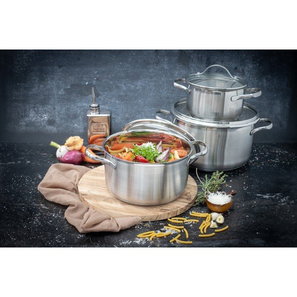 Set de vase pentru gătit 9 buc. din oțel inoxidabil Horizon – ELO-image-4