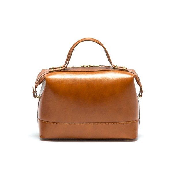 Geantă din piele Anna Luchini 355L Cognac-image-2