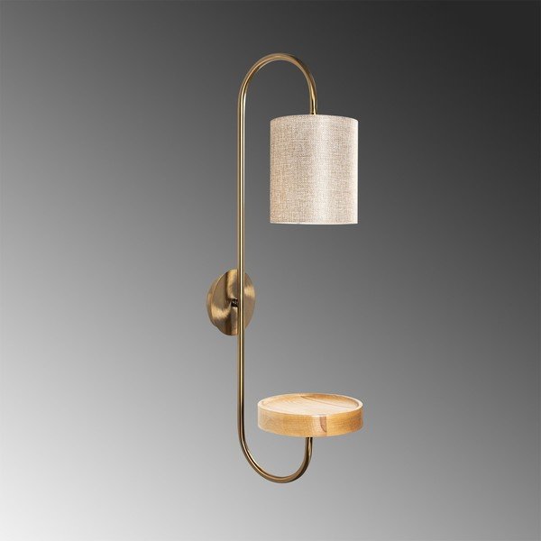 Aplică metalică cu abajur crem Opviq lights Marylena, auriu-image-1