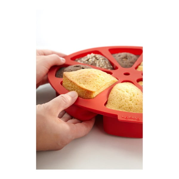 Formă despărțitoare din silicon pentru tort Lékué, ⌀ 26,5 cm, roșu-image-3