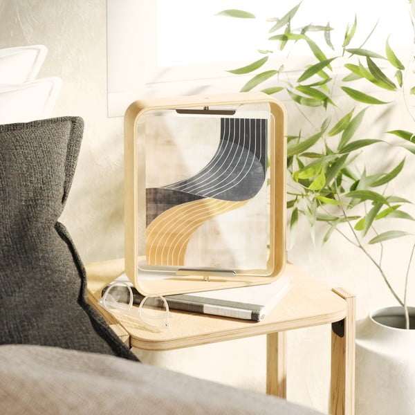 Ramă foto în culoare naturală cu picior de susținere din lemn 26x31,5 cm Bellwood – Umbra-image-1