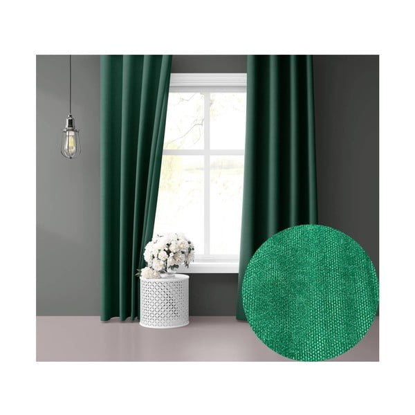 Draperie semi-opacă verde 250x100 - Mila Home-image-2