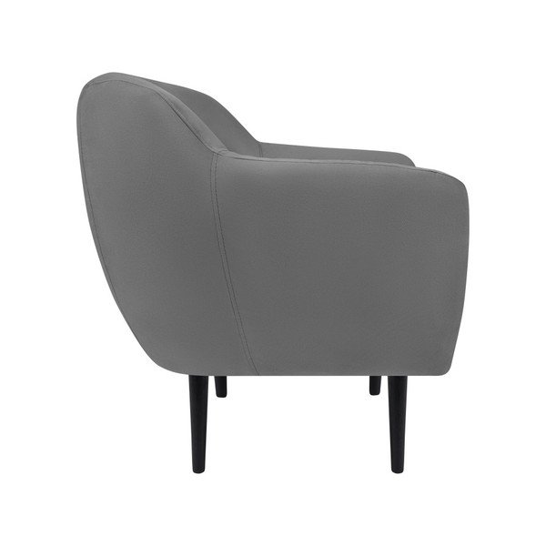 Fotoliu cu picioare negre Mazzini Sofas Toscane, gri-image-2