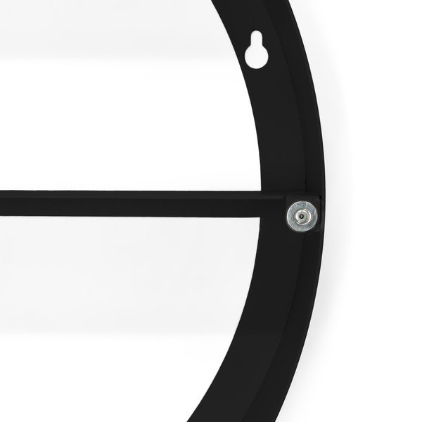 Dulap de baie negru suspendat/cu oglindă din metal 55x55 cm Sonnet – Spinder Design-image-3