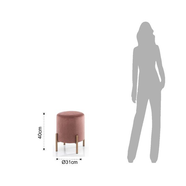 Taburet Tomasucci Ammy, ø 31 cm, roz-image-1